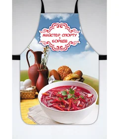 Фартук, повар, борщ